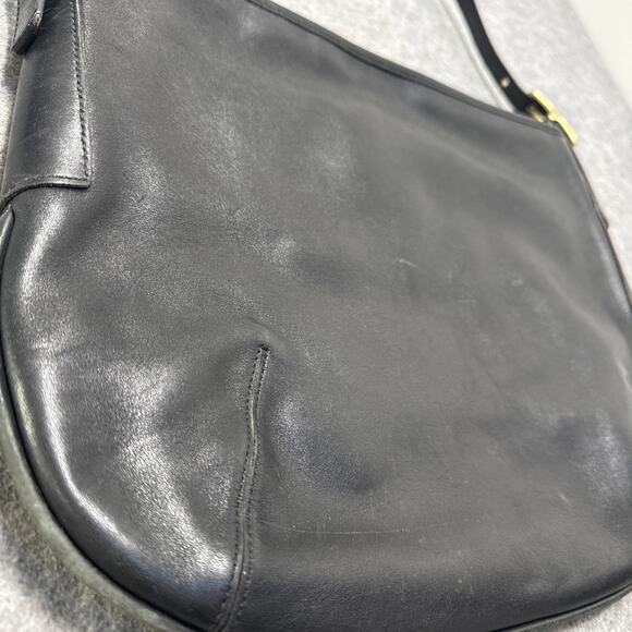Vintage Genuine Coach 9213 Black Leather Shoulder BAG Medium Hobo - Picture 4 of 12